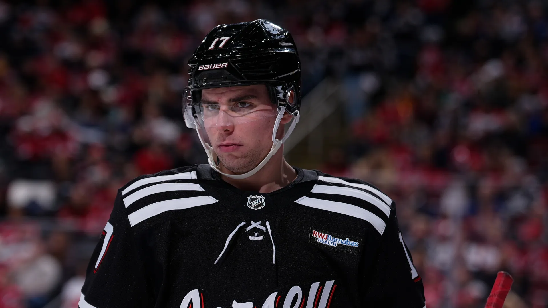 Simon Nemec during a game with the NJ Devils