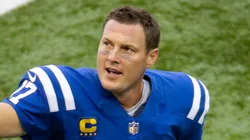 Philip Rivers of the Indianapolis Colts waves to fans after a win.