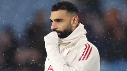 Mohamed Salah of Liverpool looks on.