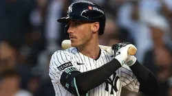 Cody Bellinger #35 of the New York Yankees stands at bat.