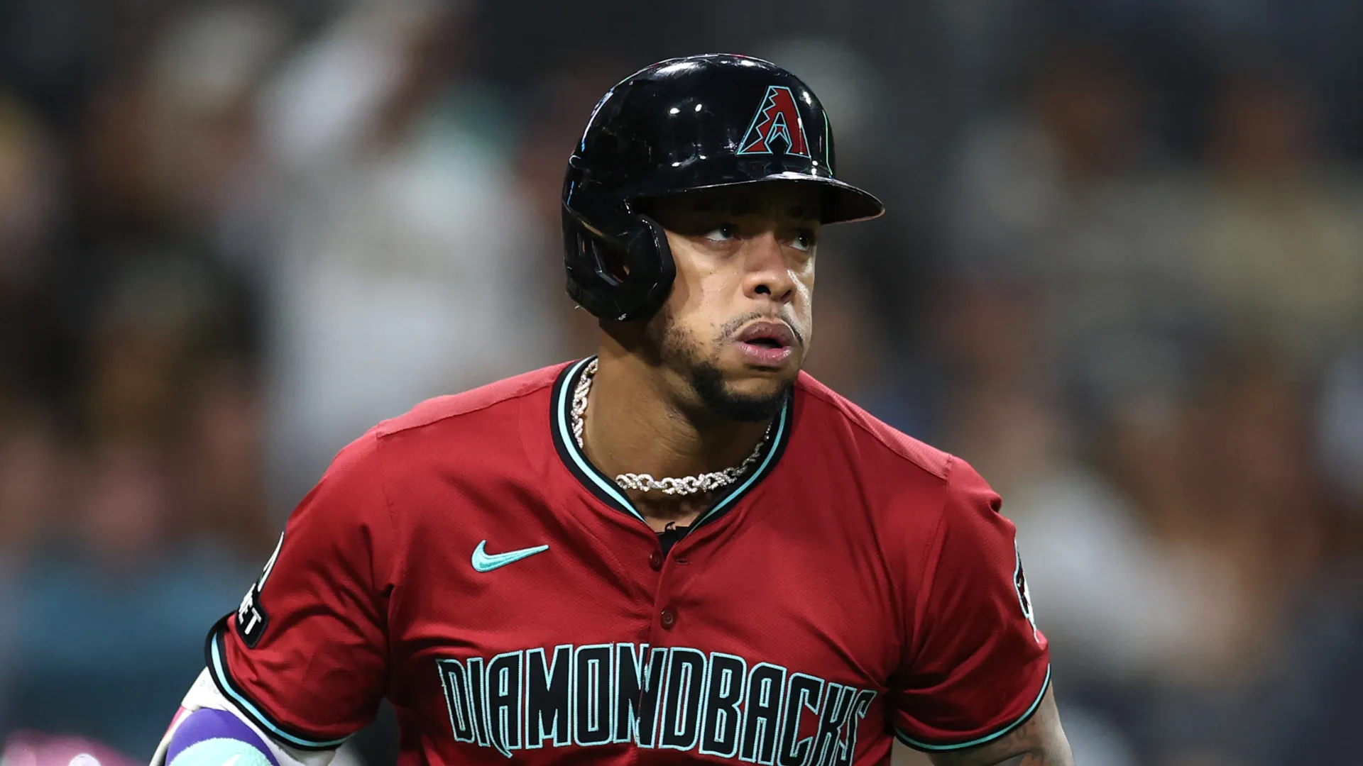 Ketel Marte after scoring a home run