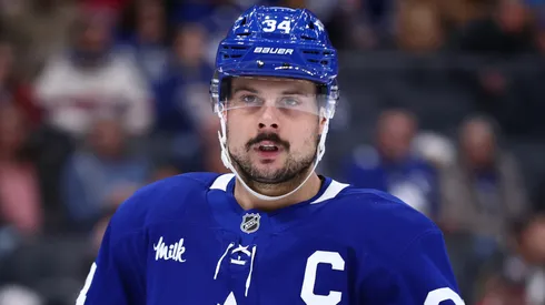 Auston Matthews of the Toronto Maple Leafs at Scotiabank Arena
