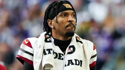 Jayden Daniels #5 of the Washington Commanders.