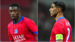Ousmane Dembele and Achraf Hakimi from PSG.