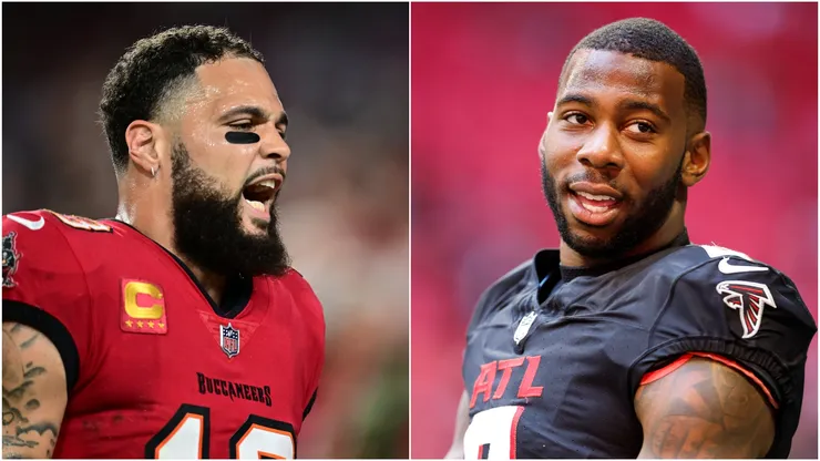 Mike Evans of the Bucs and Kyle Pitts of the Falcons.