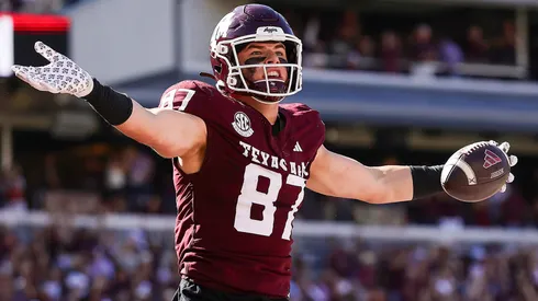 Nate Boerkircher #87 of the Texas A&M Aggies in 2025.