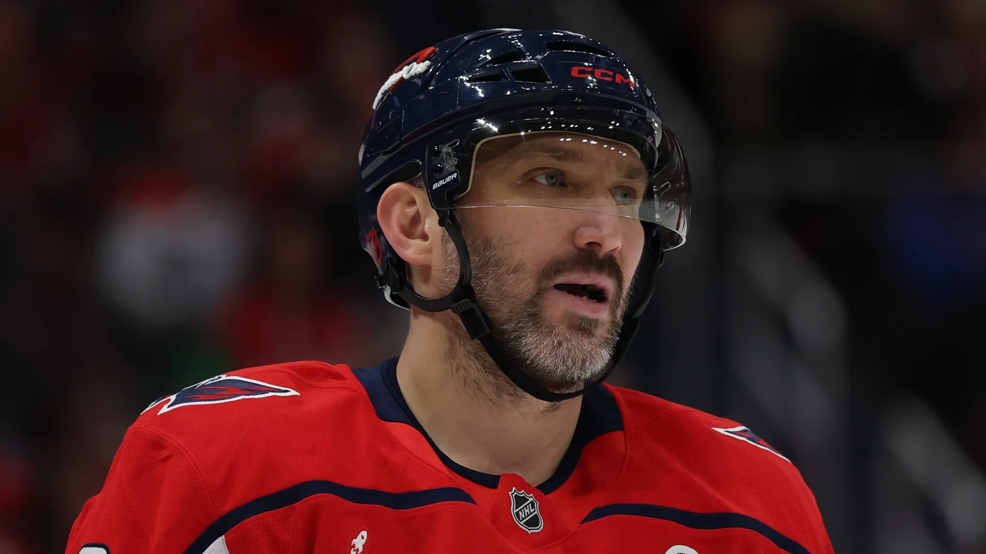 Alex Ovechkin catches his breath