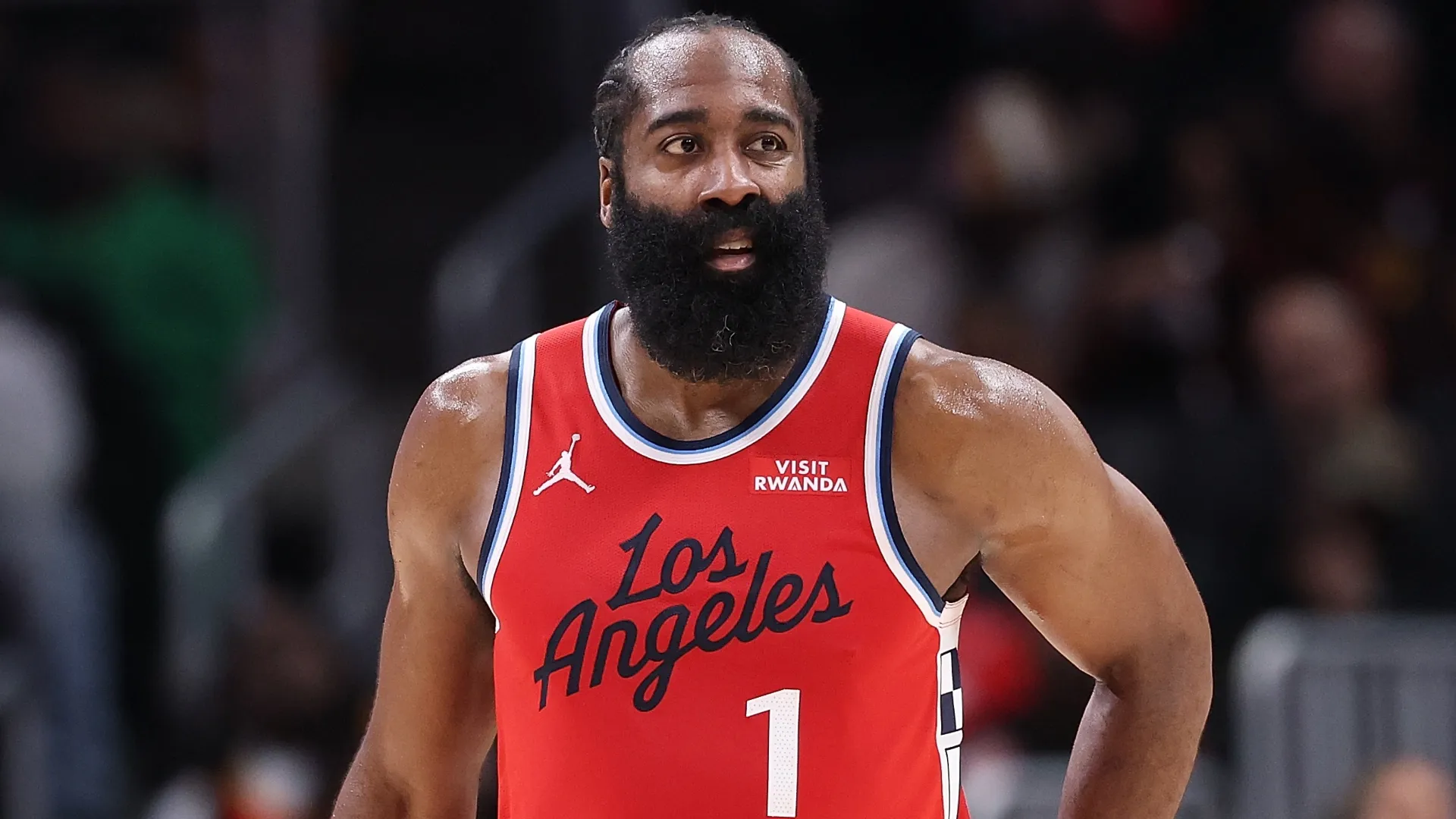 James Harden #1 of the LA Clippers in 2025 (Source: Kevin C. Cox/Getty Images)