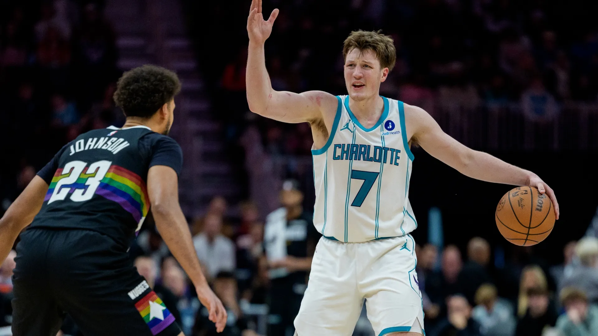 Kon Knueppel #7 of the Charlotte Hornets in 2024 (Source: Jacob Kupferman/Getty Images)