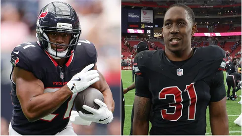 Nick Chubb left Emari Demercado right.