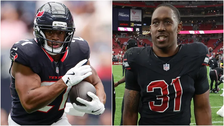 Nick Chubb left Emari Demercado right.