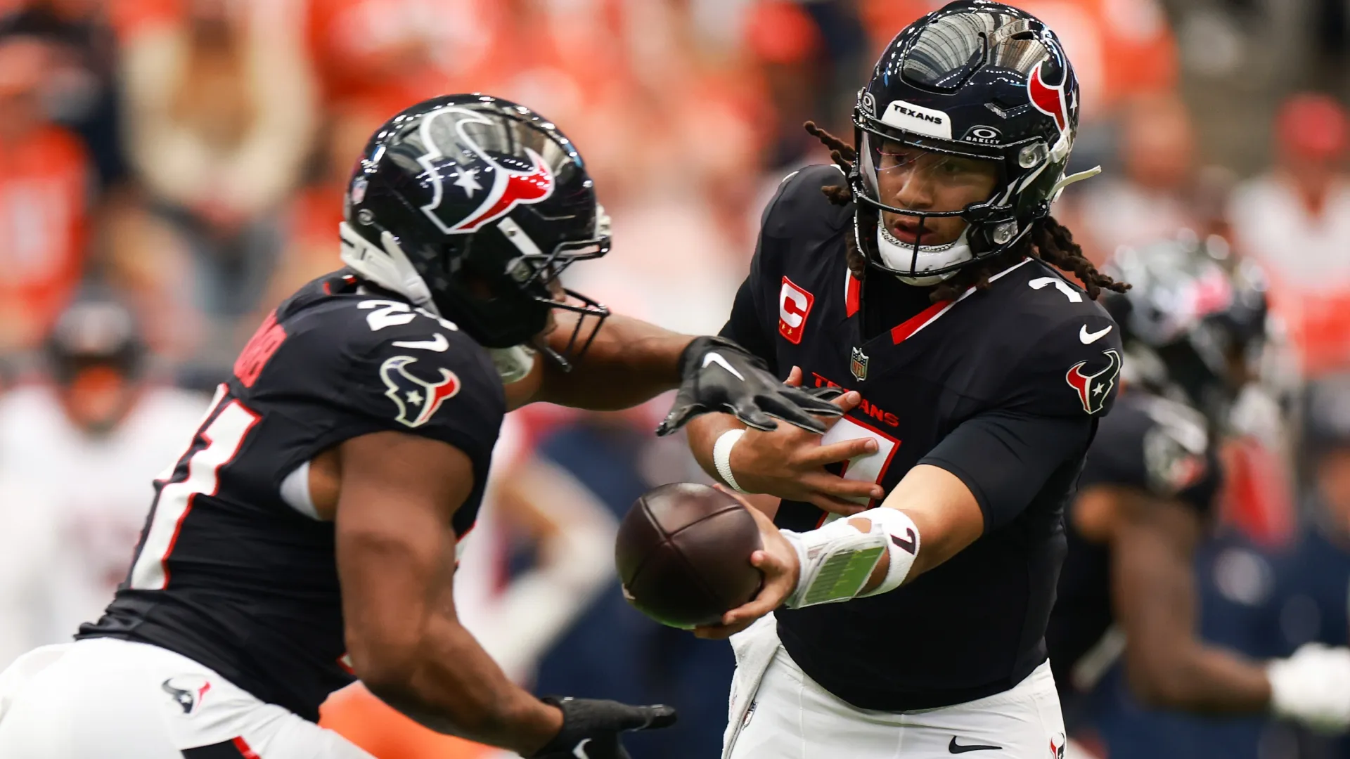 Nick Chubb with CJ Stroud