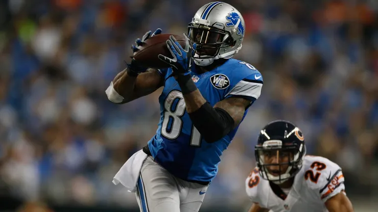 Calvin Johnson #81 of the Detroit Lions in 2014.