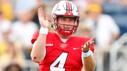 Bailey Zappe #4 of the Western Kentucky Hilltoppers in 2021.