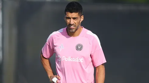 Luis Suarez #9 of Inter Miami CF looks on.
