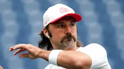 Gardner Minshew warming up before a game.