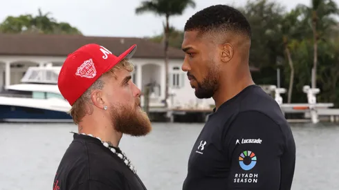 Jake Paul (left) and Anthony Joshua (right)
