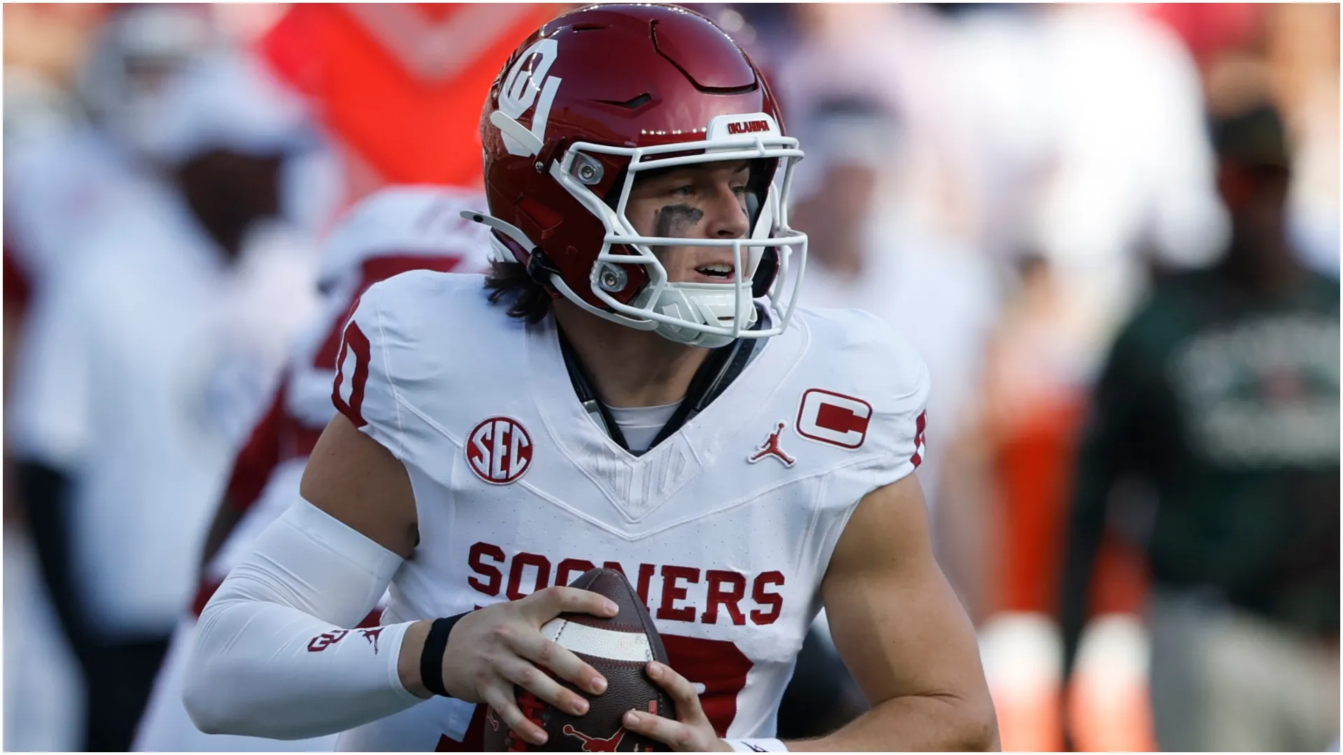 John Mateer of the Oklahoma Sooners – Butch Dill/Getty Images
