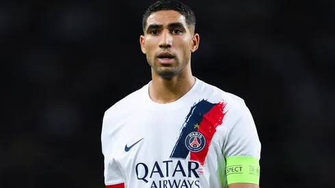 Achraf Hakimi of Paris Saint-Germain looks on during the UEFA Champions League 2025/26.