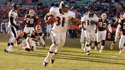 Running back Jamal Lewis #31 of the Baltimore Ravens in 2003.
