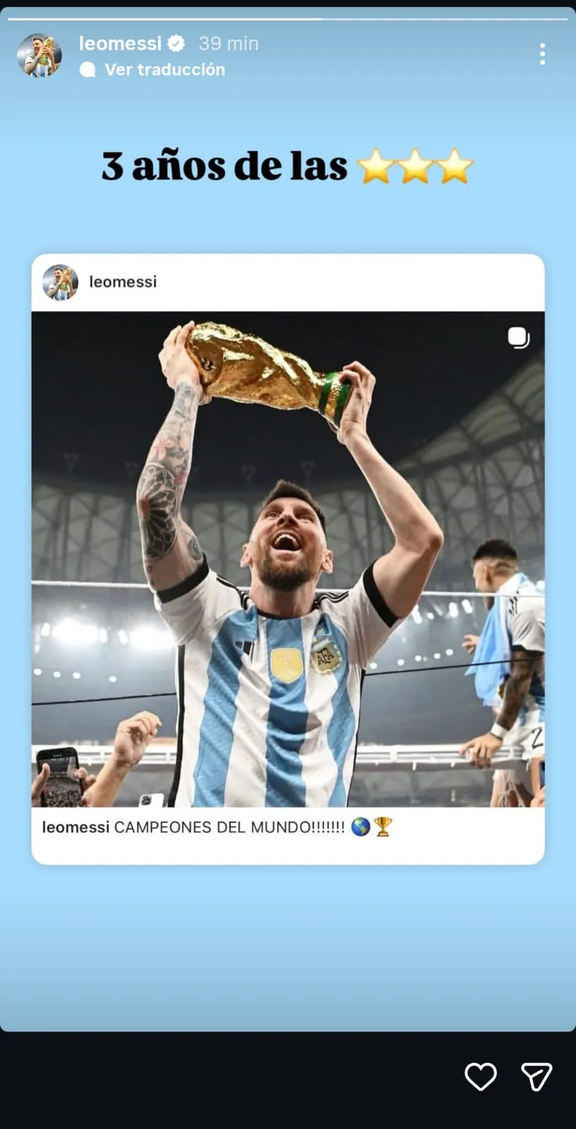 Lionel Messi's message