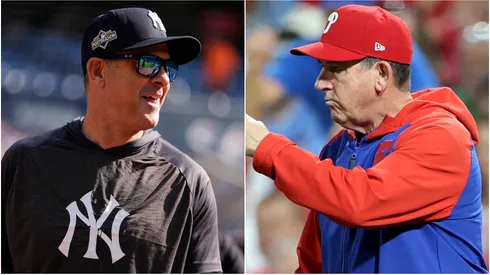 Aaron Boone of the New York Yankees and Rob Thomson of the Philadelphia phillies.
