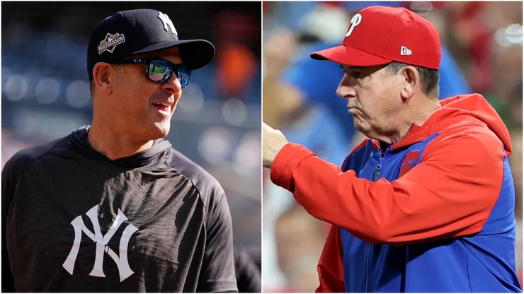 Aaron Boone of the New York Yankees and Rob Thomson of the Philadelphia phillies.