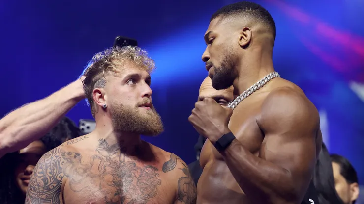 Jake Paul faces off against Anthony Joshua.