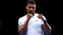 Anthony Joshua trains ahead of the IBF World Heavyweight Title fight in 2024.