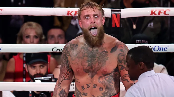 Jake Paul reacts against Anthony Joshua