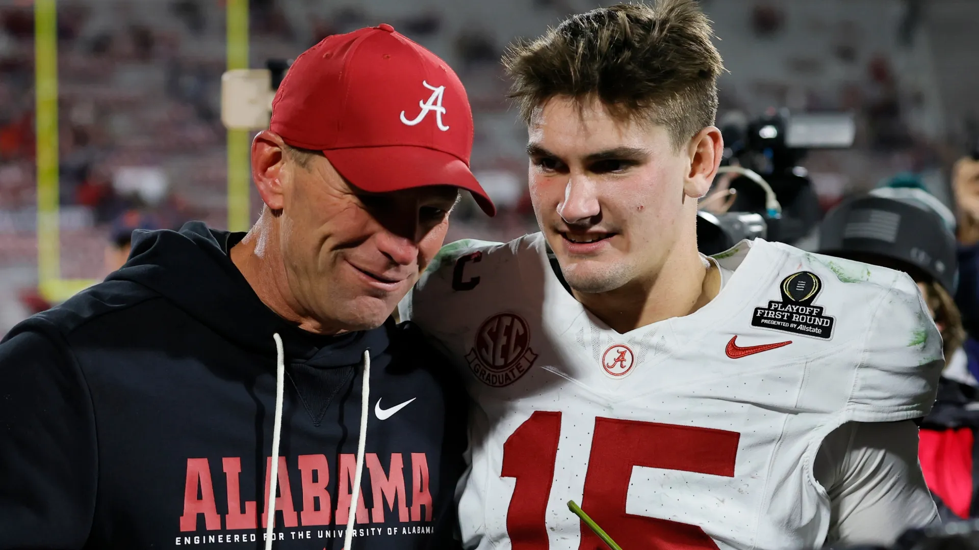 Kalen DeBoer with Ty Simpson