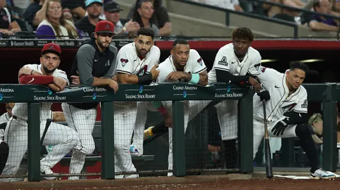 Arizona Diamondbacks- players in the bullpen.