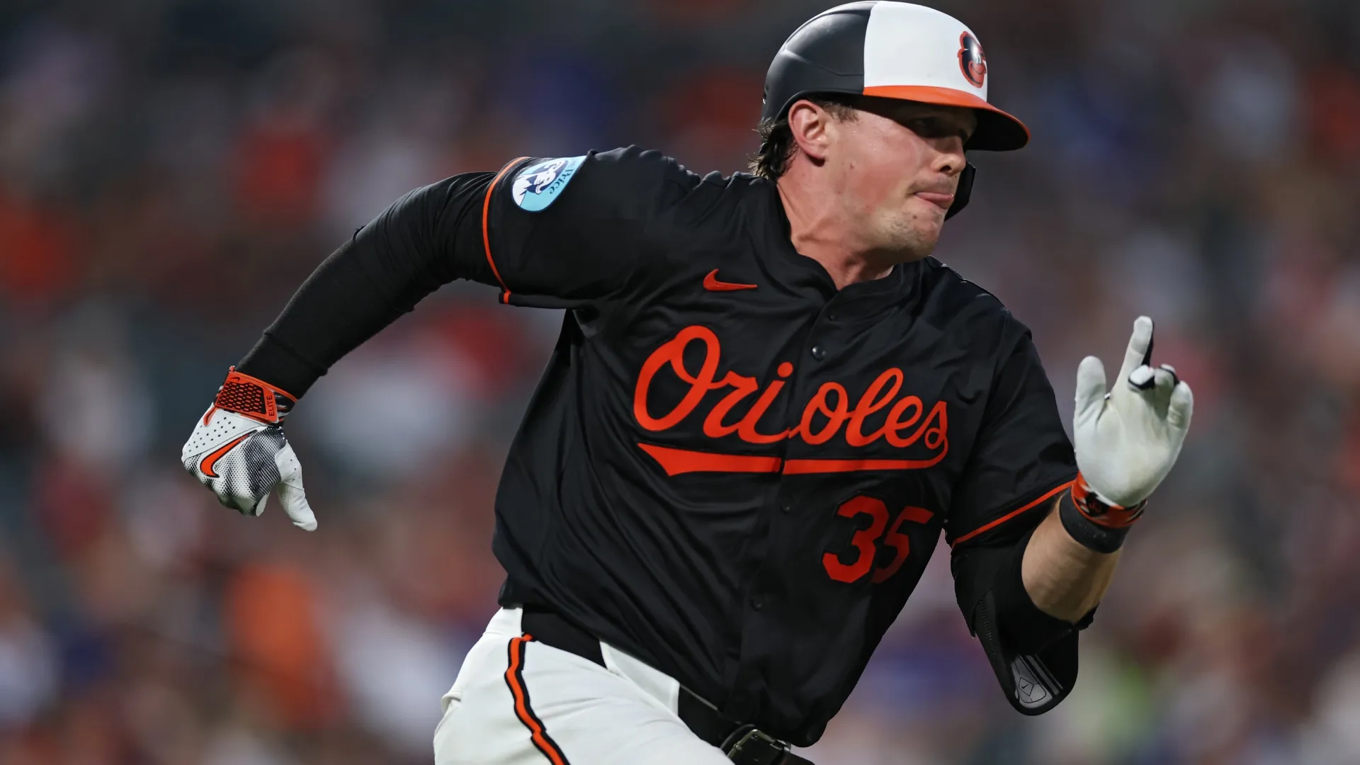 Adley Rutschman #35 of the Baltimore Orioles