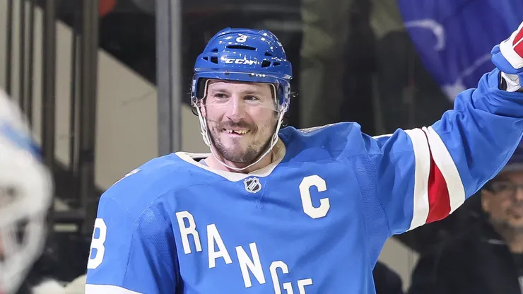 J.T. Miller celebrates a goal for the NY Rangers