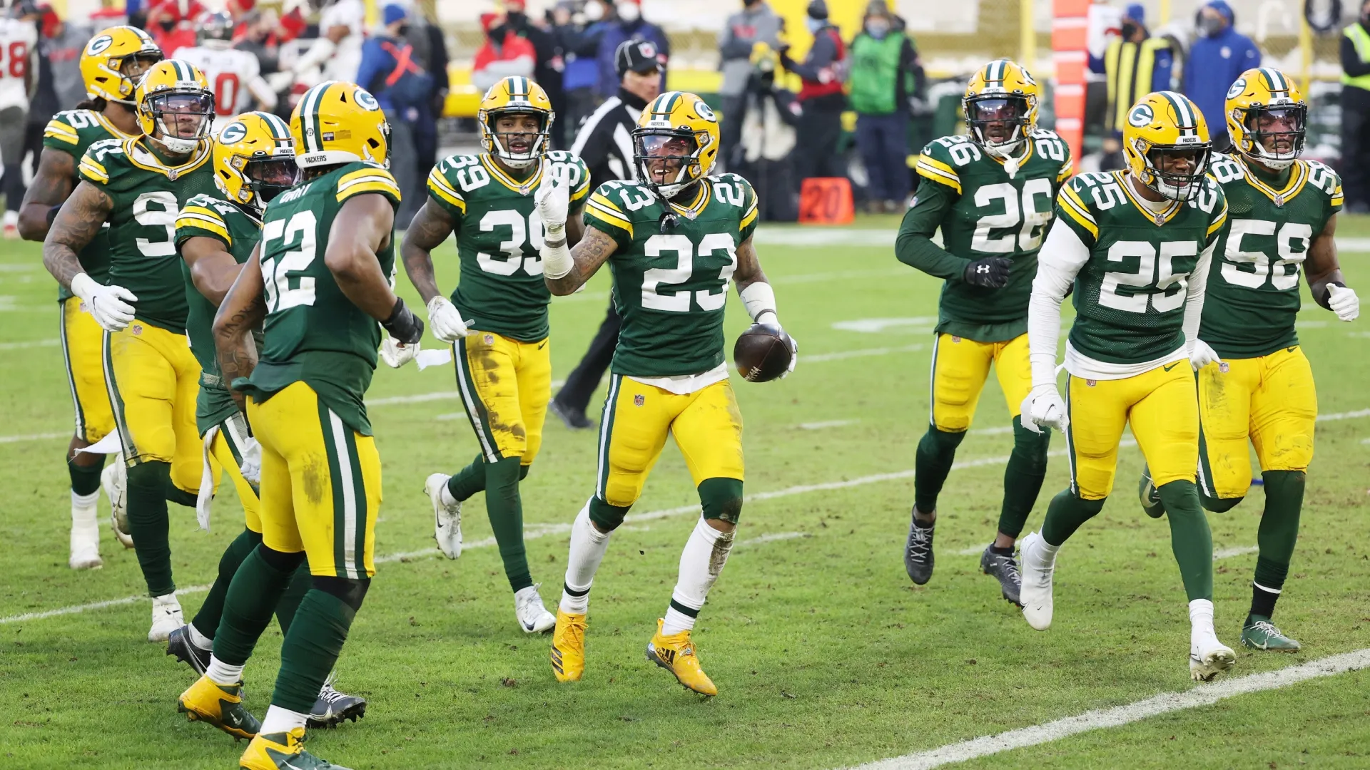 Jaire Alexander #23 of the Green Bay Packers in 2021 (Source: Dylan Buell/Getty Images)