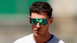 Cody Bellinger at RingCentral Coliseum in Oakland, California.