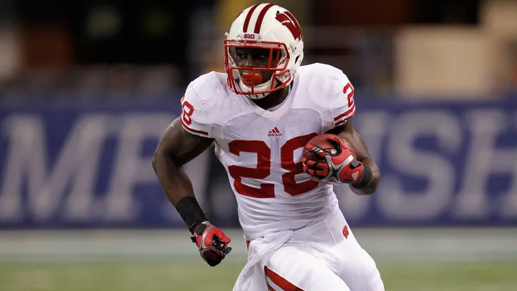 Montee Ball #28 of the Wisconsin Badgers in 2011