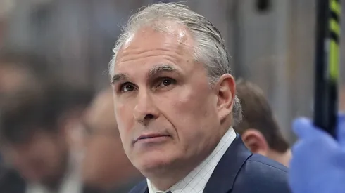Craig Berube at TD Garden in Boston, Massachusetts.