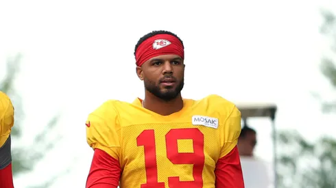 Chris Oladokun during Kansas City Chiefs Training Camp