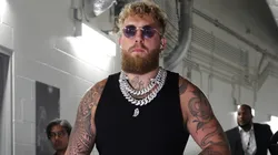 Jake Paul arrives before his heavyweight bout against Anthony Joshua.