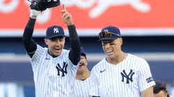 Cody Bellinger and Aaron Judge during an NY Yankees game