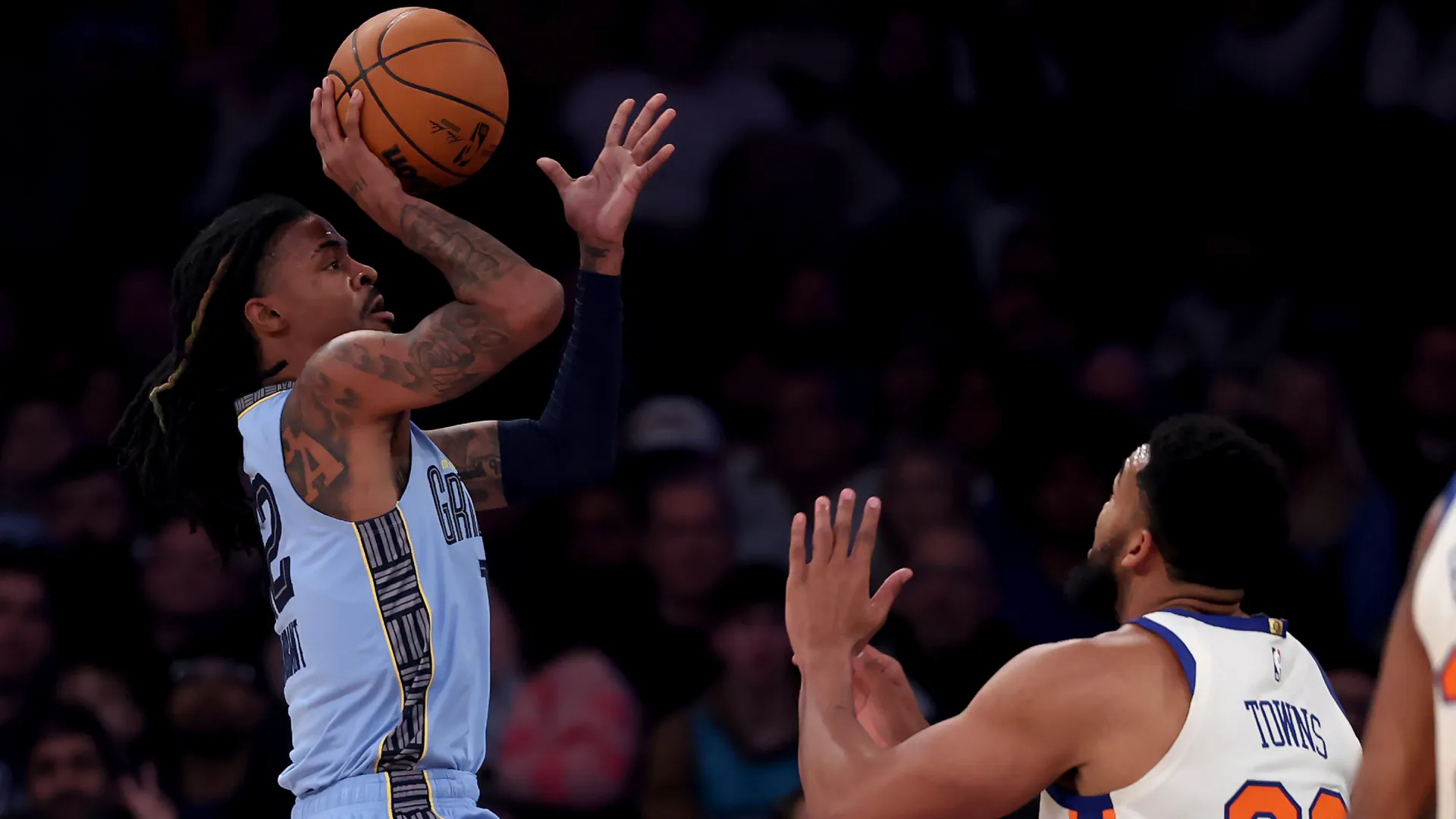 Ja Morant in action against the New York Knicks. (Getty Images)