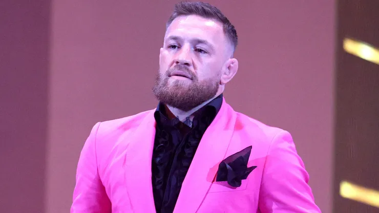 Conor McGregor speaks onstage during the 2021 MTV Video Music Awards.