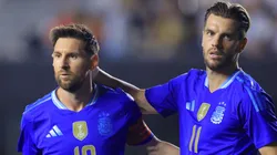 Lionel Messi and Giovani Lo Celso during a game.