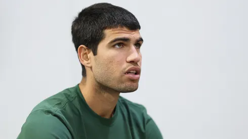 Carlos Alcaraz during a training session.