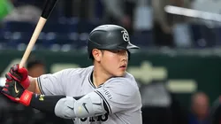 Kazuma Okamoto during a Yomiuri Giants match.