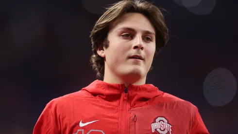 Julian Sayin #10 of the Ohio State Buckeyes.