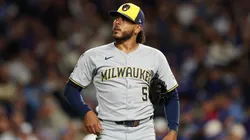 Freddy Peralta #51 of the Milwaukee Brewers