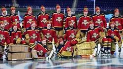The Florida Panthers pose for a team photo prior to the 2026 Discover NHL Winter Classic.