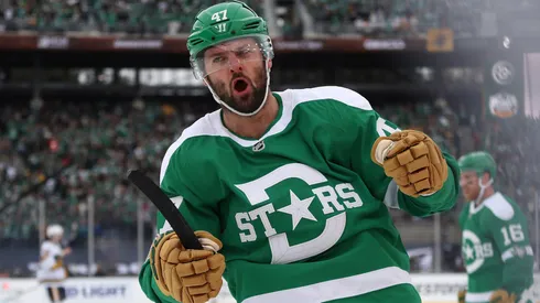 Alexander Radulov #47 of the Dallas Stars at the 2020 Bridgestone NHL Winter Classic.